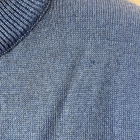 The Look By Randolph Duke Blue Sleeveless Turtleneck Sweater - Picture 4 of 6